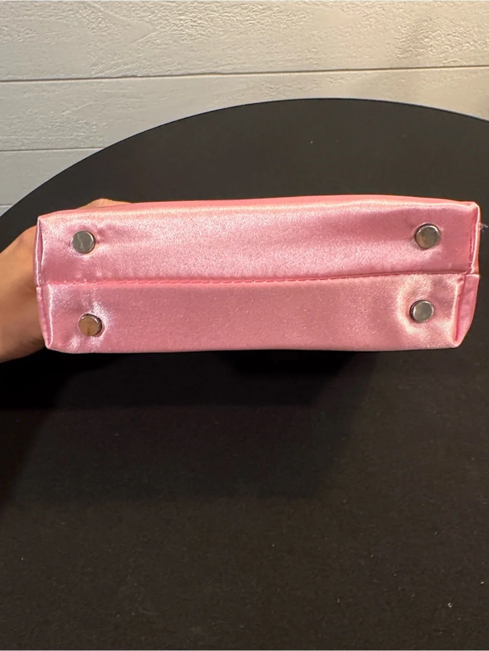 TRULY Signature Crystal Pouch Pink Satin